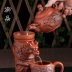 Cát tím Kung Fu bộ trà nhà lười cổ rồng đôi nước trà gốm hoa ấm trà tách trà - Trà sứ bộ ấm pha trà Trà sứ