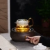 Trà tạo tác Trà ấm trà hoa chịu nhiệt Bình thủy tinh chịu nhiệt Máy pha trà Kung Fu đặt bếp gốm điện cốc uống trà có nắp đậy Trà sứ