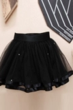 Юбка, черная летняя детская мини-юбка, детская одежда, в корейском стиле, подходит для подростков