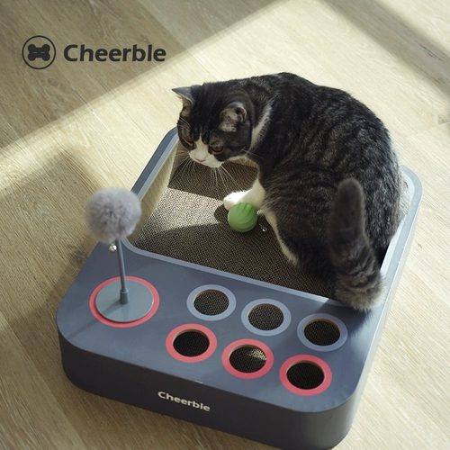 Cheerlble Ice Gloves Игровые машины Гофро -бумажная платформа для кошачьей платформы Когтя кошка игрушка игрушка электрический шарик