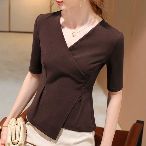 Футболка, спортивная одежда, корсет, V-образный вырез, в западном стиле, облегающий крой