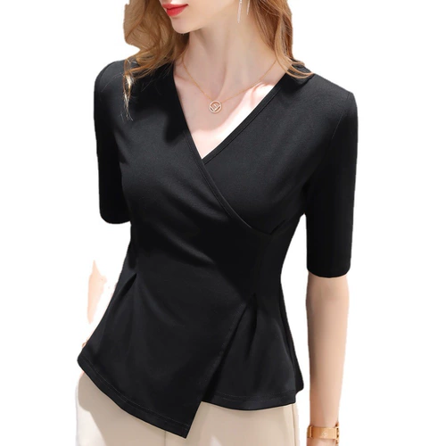 Футболка, спортивная одежда, корсет, V-образный вырез, в западном стиле, облегающий крой