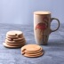 Cốc nước Mug Cover Round Wood Wood Glass Cover Tea Cup Cover Tre Wood Cover Water Cup Cover Coffee Cup Cover cốc uống nước đẹp Tách