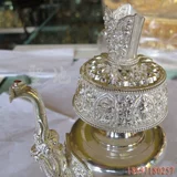Тибетский буддийский поставщик Непал ручной работы 925 Pure Silver -jun Pot 贲 壶 水 水 -изысканное изготовление