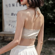 Big backless làm đẹp lưng đồ lót nữ không có vòng thép mùa hè mỏng phần chống ánh sáng hàng đầu áo ngực ren cổ treo dây đeo cổ - Áo ngực không dây