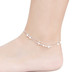 9.9 925 sterling bạc vòng chân Hàn Quốc phiên bản của Hàn Quốc chuông đơn giản vòng chân nữ bạc trang sức nhiều lớp sợi dây màu đỏ vòng chân Vòng chân