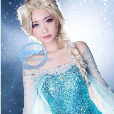 taobao agent Golden wig for princess, “Frozen”, cosplay
