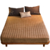 Coral Fitted nón dày bông bedspread chăn giường ấm áp và nhung chồn cashmere tiền giường vàng bìa trượt mùa đông - Trang bị Covers 	ga chun trải giường 2mx2m2	 Trang bị Covers