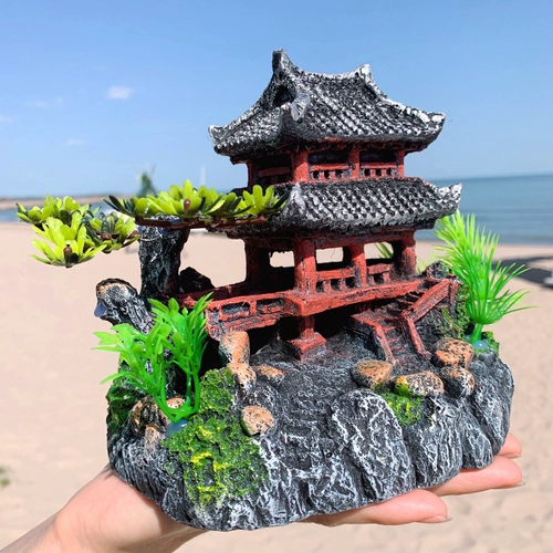 Рыба аквариума декоративные аквариумные черепахи Ландшафтный ландшафтный замок замок поддельный ландшафтный ландшафтный ландшафтный набор цилиндров