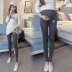 Quần bà bầu mùa thu Hàn Quốc phiên bản mùa xuân và mùa thu mỏng mặc quần legging cotton cotton cỡ lớn thể thao nâng bụng