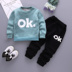 Girls 1 Fall 0 Winter 2 Baby Girl Children 3 Years and Half 4 Children Plus Velvet Baby Baby Sweater Two Piece Set Tide 5 shop quan ao baby Phù hợp với trẻ em