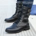 Martin ủng quân đội xu hướng mùa thu xu hướng giày nam Hàn Quốc giày đế bệt giày boot nam da lộn Giày ống