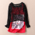 Màn hình ren hai mảnh của cô gái Zhongda Y-shirt + Yếm trong C185 áo thun trẻ em nữ Áo thun