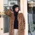 Mùa đông 2018 mới giả lông thỏ giản dị áo gió phiên bản Hàn Quốc đã mỏng trong phần dài áo khoác lông báo dày Faux Fur