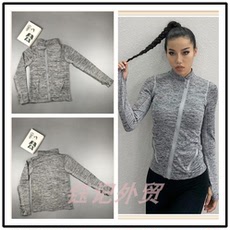 Куртка для йоги 微瑕 运动拉链外套女 高弹修身显瘦透气户外休闲健身伽服长袖上衣