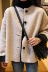 Áo khoác len lông cừu dày mùa thu đông 2018 phiên bản Hàn Quốc mới của áo khoác ngắn tay hoang dã retro shop đồ nữ Áo khoác ngắn