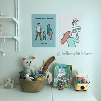 Мультяшная познавательная карта, украшение для детской комнаты, постер, Южная Корея, семейный стиль, раннее развитие