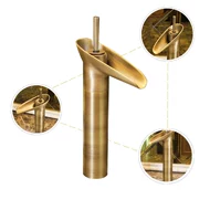 Các bàn nghệ thuật vòi cổ tất cả đồng đều được kết hợp với vòi cổ để làm vòi bằng đồng bằng đồng cũ- vòi rửa chén nóng lạnh gắn tường vòi chậu rửa bát gắn tường