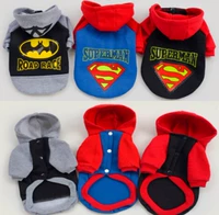 Batman hai chân áo len mùa thu và mùa đông Teddy Bear Xiulan Nai Superman hai chân Quần áo chó Pug trang phục mèo mùa thu - Quần áo & phụ kiện thú cưng áo cho mèo chó