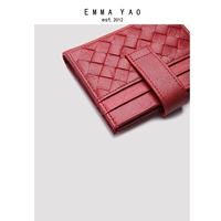 Túi da nữ EMMAYAO Túi da đan nhiều thẻ giữ thẻ khóa thẻ thời trang đơn giản mới - Chủ thẻ ví da