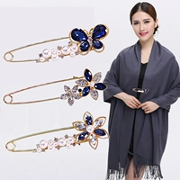 Retro ánh sáng sang trọng rhinestone pin quần áo cố định pin kim Hàn Quốc không khí sang trọng khăn choàng khóa nữ áo khoác trang trí phụ kiện áo vest