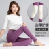 Quần nữ hai lớp Quần ấm Quần cashmere Cotton Một mảnh Quần legging dày Quần mỏng Sân rộng Quần mùa thu - Quần nóng lên