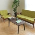 Nhật sofa vải đơn giản căn hộ nhỏ đơn đôi ba phòng ngủ phòng khách sofa ghế gỗ Bắc Âu - Ghế sô pha