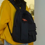 Вместительный и большой ранец, сумка через плечо, черный брендовый рюкзак, подходит для студента