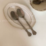 Столовые приборы 丨 Старая ретро изображение Железной ложки десертная кофейная ложка ложка ложки ложки ложки