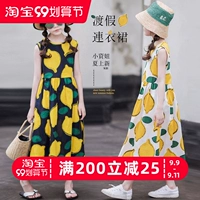 Детская тонкая летняя одежда, длинная юбка для принцессы, пляжное платье, популярно в интернете, в корейском стиле, в западном стиле, подходит для подростков