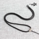 Черное ожерелье из шнура