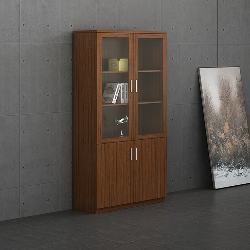 Файловый шкаф деревянный шкаф данных с стеклянными дверью офисным шкаф