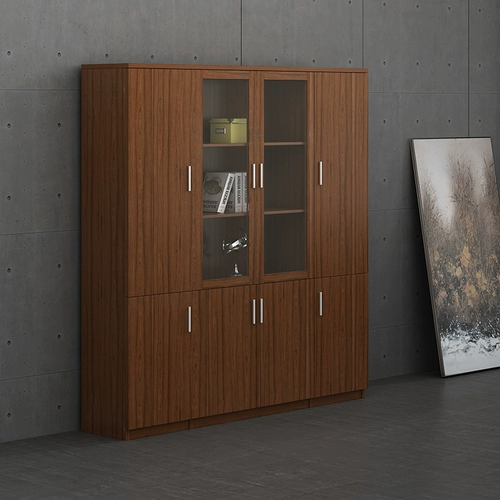 Файловый шкаф деревянный шкаф данных с стеклянными дверью офисным шкаф