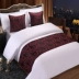 Khách sạn năm sao giường cờ giường đuôi ôm gối gối khách sạn trải giường ba mảnh Trung Quốc tối giản hiện đại màu rắn ga nệm đẹp Trải giường