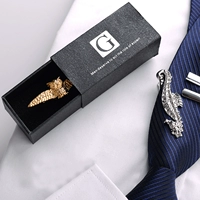 Мужской золотой галстук, высококлассный пиджак классического кроя в английском стиле, подарочная коробка, в корейском стиле, простой и элегантный дизайн