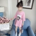 Cô gái mùa hè váy 2018 mới của Hàn Quốc trẻ em mùa hè thường T-Shirt váy cotton ngắn tay đầm đầm noel cho bé gái Váy
