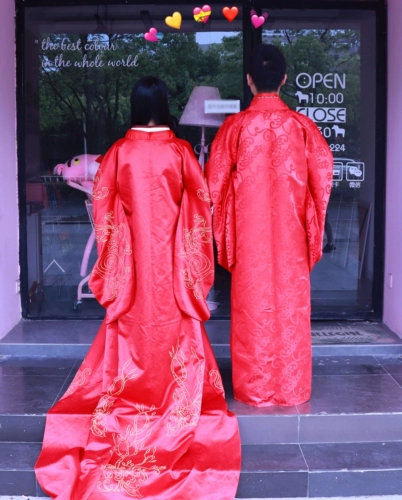 Красота сердце gome hanfu гандикап да красная свадебная одежда королева Император Император Император Мгновенный Китайский