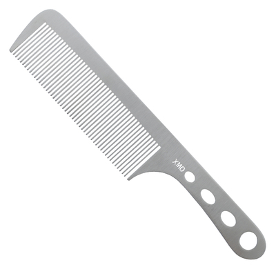 不锈钢剪发梳发型师专业美发钢梳子超薄平头梳男发梳理发专用钢梳