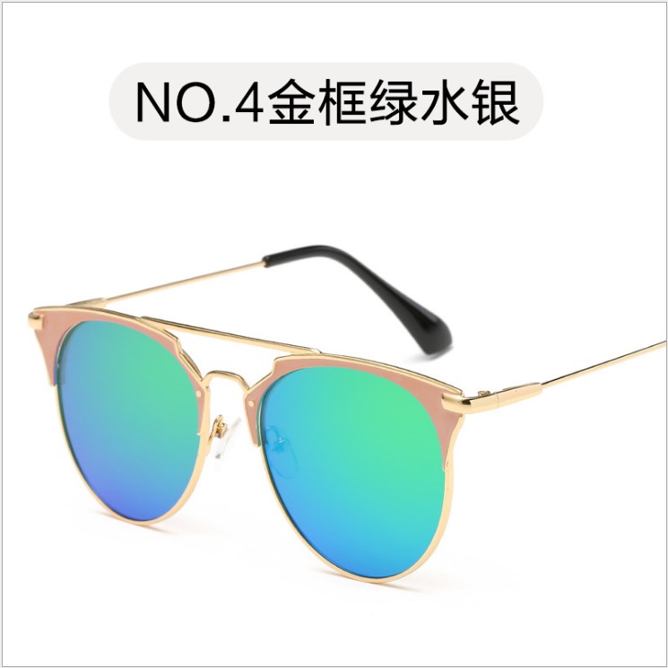 Gold Frame Green Mercurynew pattern Chaozhou people Sun glasses fashion Korean version Sunglasses 2020 men and women Retro Sunglasses Star of the same style Online red money