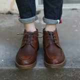 Высокие кроссовки, трендовые короткие сапоги для отдыха, европейский стиль, из натуральной кожи