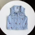 Cô gái cao bồi vest trẻ em thêu hoa anh đào cotton áo sơ sinh cho bé sơ sinh 2019 mùa thu nước ngoài quần áo trẻ em - Áo ghi lê Áo ghi lê