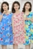 Nhân tạo cotton mùa hè trung niên nightdress phụ nữ cộng với phân bón để tăng cotton lụa nightdress loose phụ nữ mang thai váy lụa đầm ngủ dễ thương hàn quốc Đêm đầm