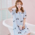 Váy ngủ cotton lụa nữ mùa hè cộng với chất liệu cotton nhân tạo kích thước lớn ngọt ngào dễ thương - Đêm đầm váy ngủ 2 dây Đêm đầm