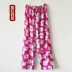 Bông lụa quần pajama nữ mùa hè cộng với phân bón để tăng trung và cũ tuổi của phụ nữ quần ngủ cotton tháng quần có thể được thông qua trên cotton lụa nhà quần quần ống suông nữ Quần tây