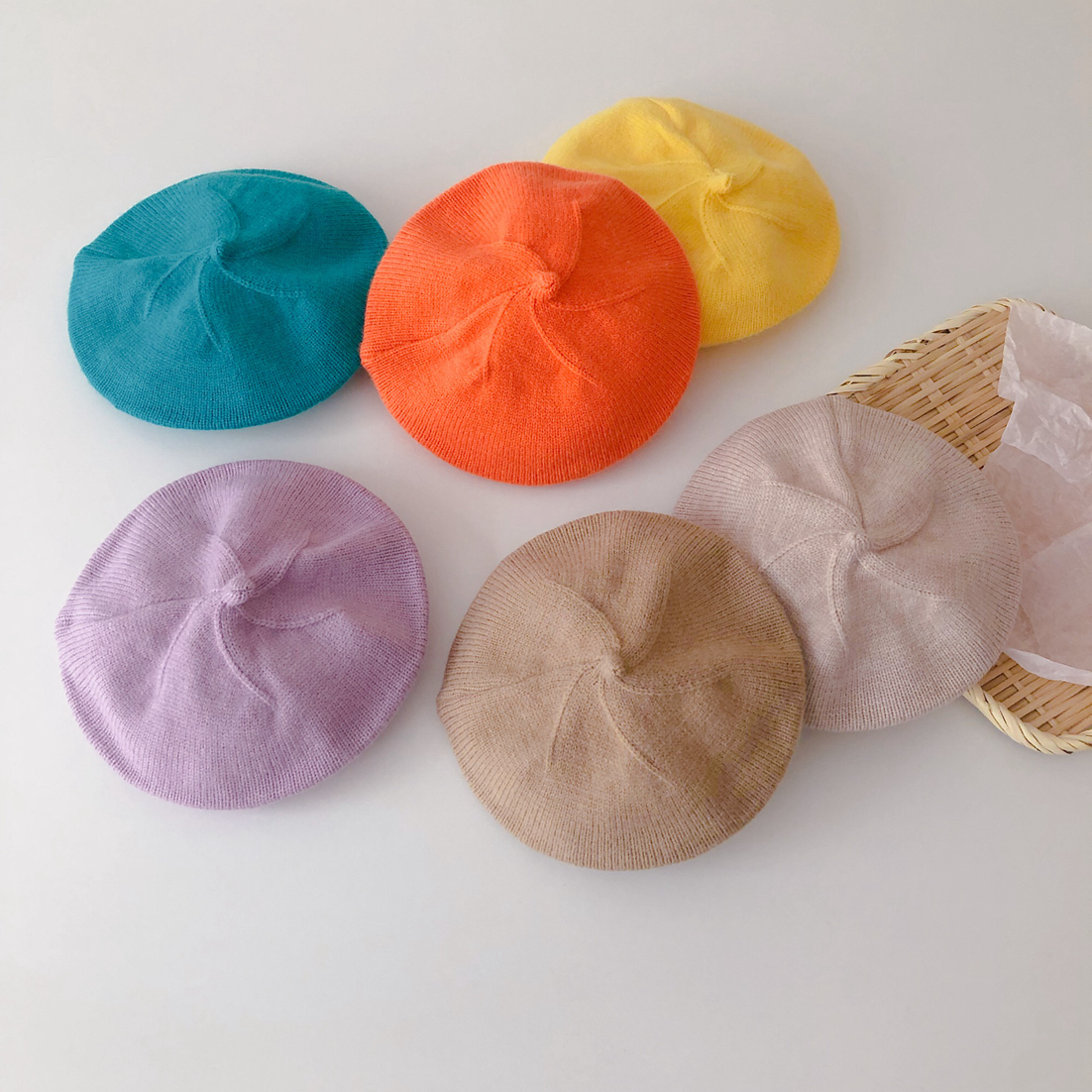 跨境新款纯色针织儿童帽子 亚马逊现货辫子护耳加绒保暖宝宝帽子-阿里巴巴