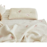 Дышащая детская подушка для шеи для школьников, с вышивкой, с медвежатами, с защитой шеи