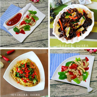 Hộ gia đình món ăn gốm snack tấm khách sạn màu trắng tinh khiết bộ đồ ăn cá hấp món ăn sáng tạo hình món ăn nóng và lạnh phong cách Phương Tây tấm