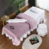 Beauty bedspread bông denim bedspread liệu pháp xoa bóp bộ giường của các câu lạc bộ dành riêng SPA có thể được tùy chỉnh - Trang bị tấm Trang bị tấm