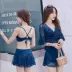 Hàn Quốc áo tắm nữ chia bikini gợi cảm ba mảnh ngực nhỏ tập hợp váy boxer phong cách áo tắm spa - Bikinis ao tắm Bikinis