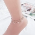 Vòng chân nữ phiên bản Hàn Quốc của ngôi sao năm cánh chuỗi mặt cười đơn giản Sen cá tính thủy triều chuông mật ong đeo chéo mắt cá chân chuỗi - Vòng chân